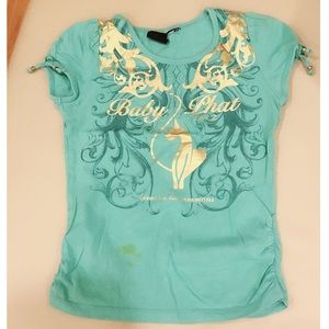 🌸 Turquoise Baby Phat Graphic Top